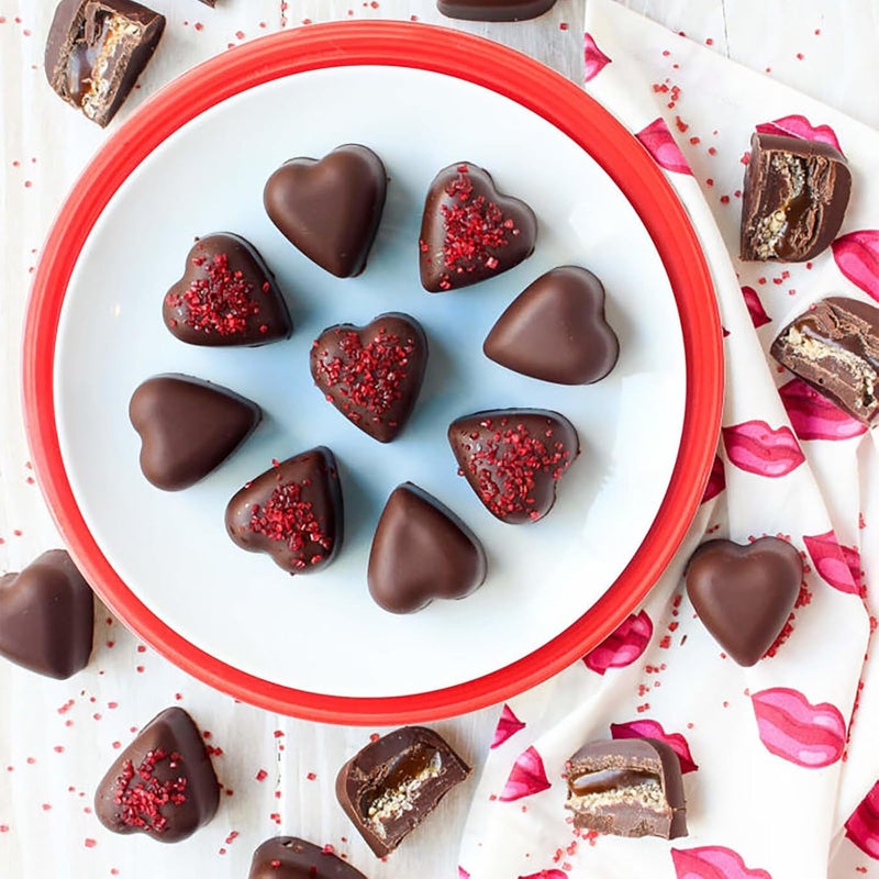 EDUEE Heart Chocolate Molds Valentine's Candy Molds 3 pcs Silicone Heart Mold for Resin Jelly Ice Cube Cupcake Cake Topper Decoration - Image 5